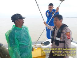 Seorang Nelayan Hilang, petugas BPBD dan Basarnas sedang lakukan pencarian