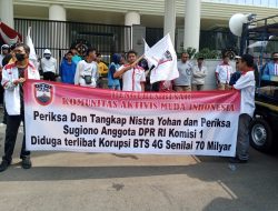 Pinta Periksa Nistra Yohan, Staf Anggota Komisi I Sugiono PB KAMI Demo Kantor Kejagung