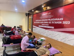 Donor Darah di Lapas Cikarang dalam Rangka Hari Dharma Karya Dhika Ke-78 Tahun 2023