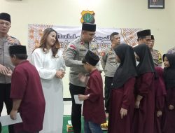 Berbagi Kasih Di Lakukan Polsek Cikarang Barat Dengan Para Anak Yatim Piatu