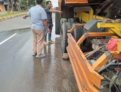 Naas,Perbaiki Hidrolik Sopir Dump Truk Meninggal Terjepit Bak
