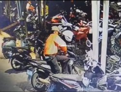 Hanya Lima Detik Sepeda Motor Hilang di Parkir Khusus Ojol Mal Living Word Grenswis Tambun