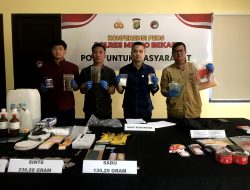 Jaringan Narkoba Lintas Wilayah di Gulung Satresnarkoba Polres Metro Bekasi, Enam Tersangka Diamankan