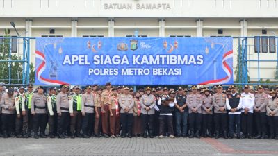 Apel Siaga Kamtibmas Polres Metro Bekasi,Deklarasi Sinergitas Polri-Potmas di Kab Bekasi