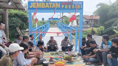 Jembatan Merah Putih Presisi Polri Resmi Dibuka, Hubungkan Dua Kampung di Cikarang Timur