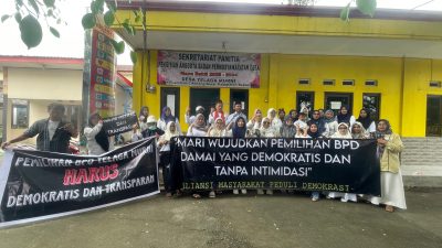 Warga Grudug Kantor DPD Telaga Murni, Tolak Penetapan DPT Pemilihan Berbau Nepotisme