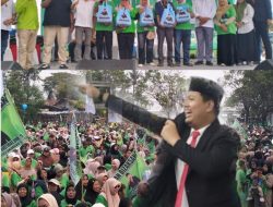 Ihan Zaky Khotibul Umam Bacalon Kades Samudra Jaya Menggelar Deklarasi Pesta Rakyat Di Banjiri Ribuan Warga