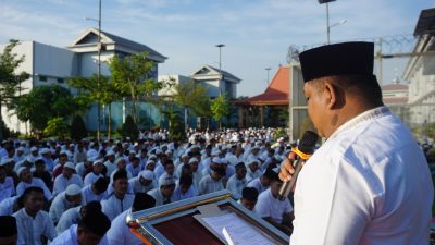 Sholat Hari Raya Idul Adha dan Penyembelihan Hewan Kurban di Lakukan Lapas Kelas IIA Cikarang