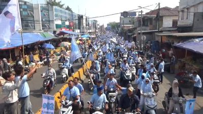 Kampanye Akbar Calon Kepala Desa Karang Baru di Padati Ribuan Massa Pendukung